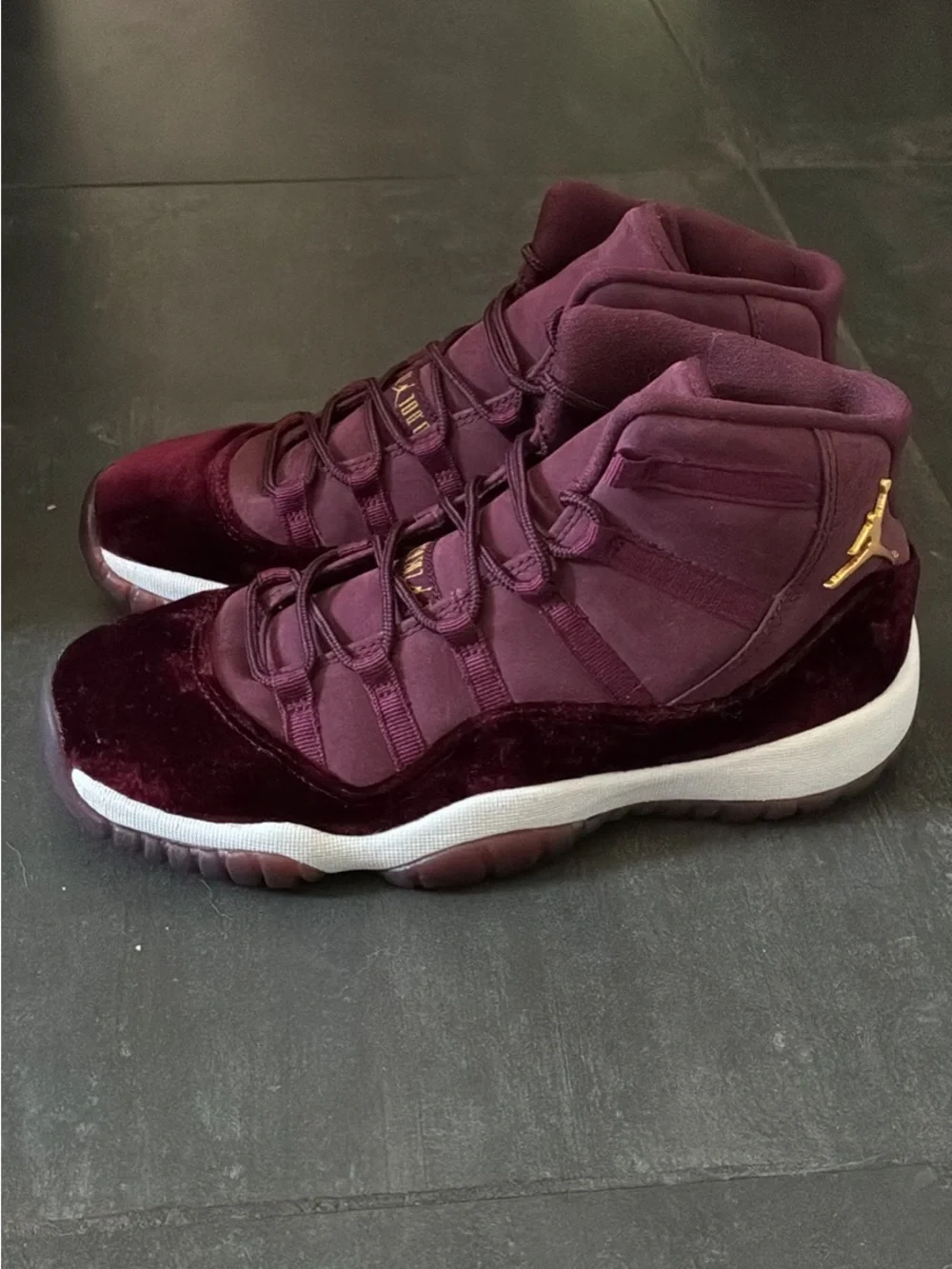 Jordan Kids Velvet Maroon High-Top Sneakers